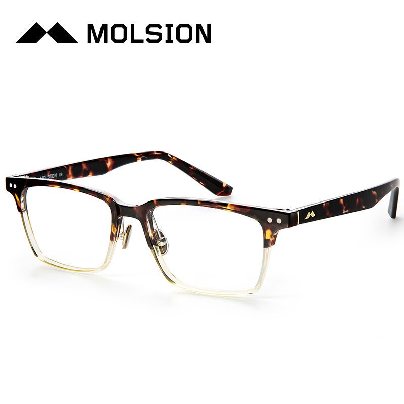 陌森MOLSION2017光学架复古经典光学架可配眼镜片男女款舒适全框MJ5016 B20
