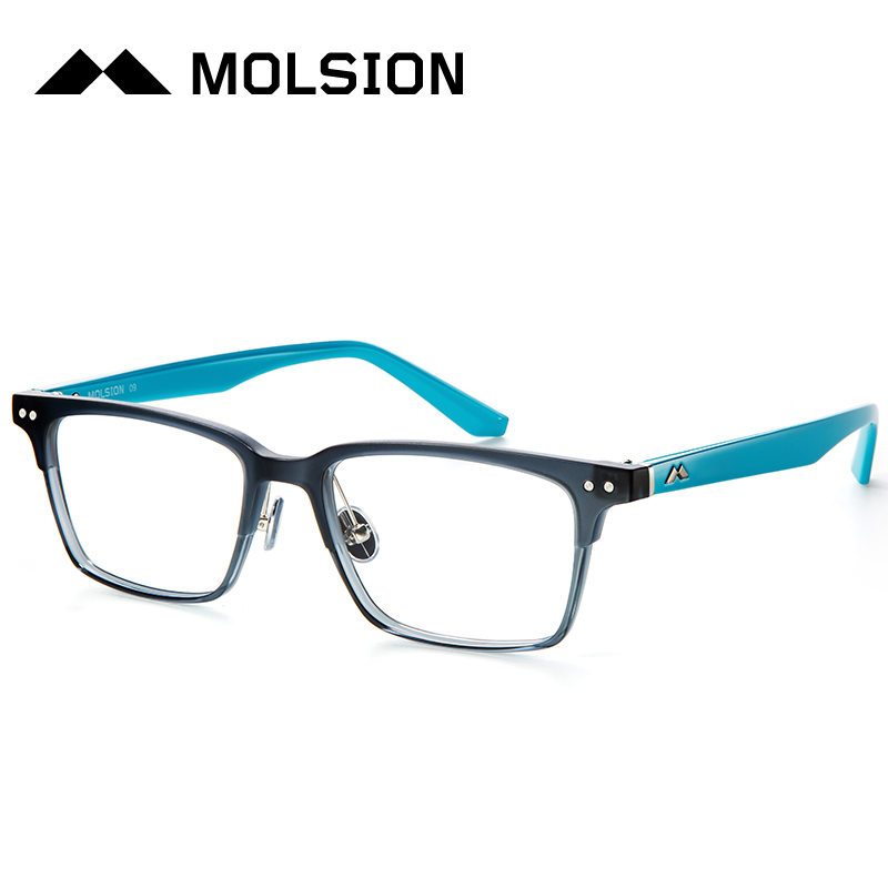 陌森MOLSION2017光学架复古经典光学架可配眼镜片男女款舒适全框MJ5016 B70