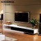 马氏皇庭 现代别墅烤漆电视柜 可伸缩电视柜组合 电视机柜置物架 白架黑抽