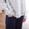 茵珠麗YinZhuli 春秋季新款韩版纯棉时尚休闲长袖情侣服家居服套装 春秋天全棉可外穿男女士睡衣套装9318 女款L码 1号款