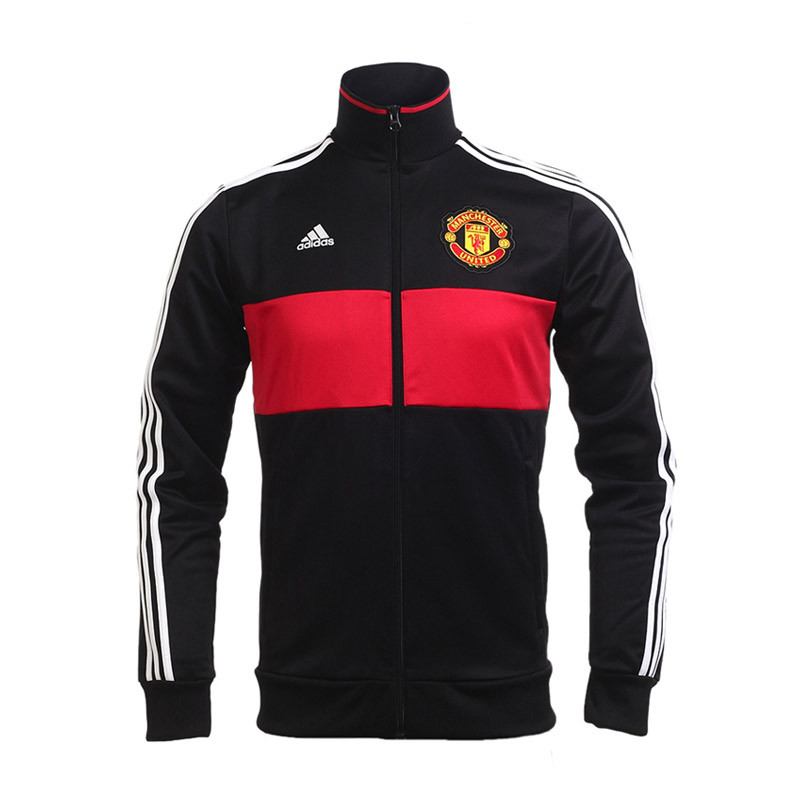 adidas阿迪达斯男子夹克外套2017新款曼联足球运动服AZ3666 XXL 黑色