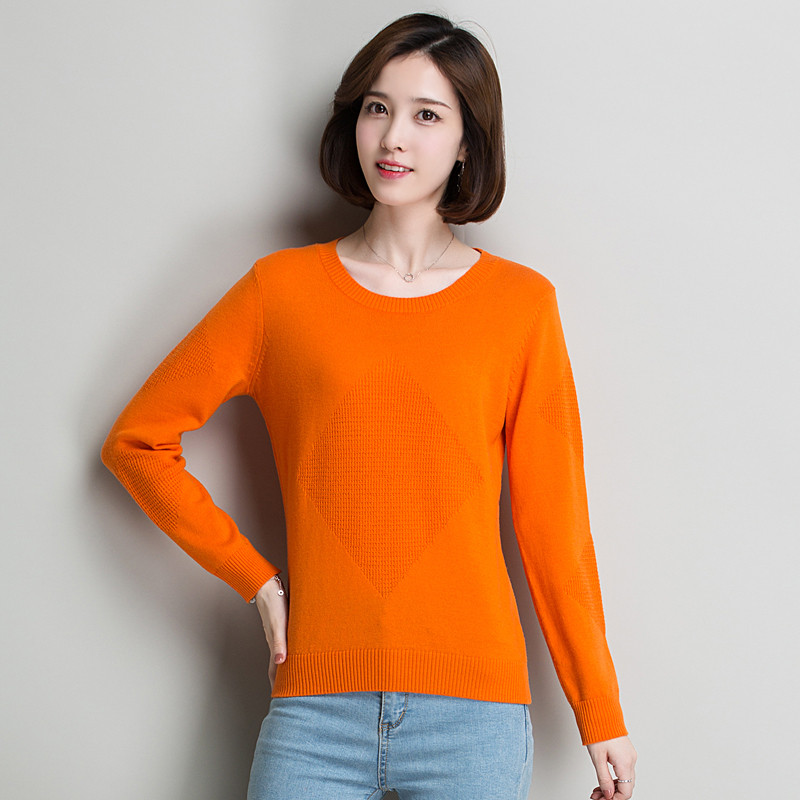 恒源祥女羊毛衫+TM11170086 XL 橙红