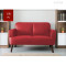 A-STYLE北欧小户型皮艺沙发组合日式单双人卡座咖啡厅卧室办公室休闲沙发深棕色棕色(PU 酒红色红色(PU皮)