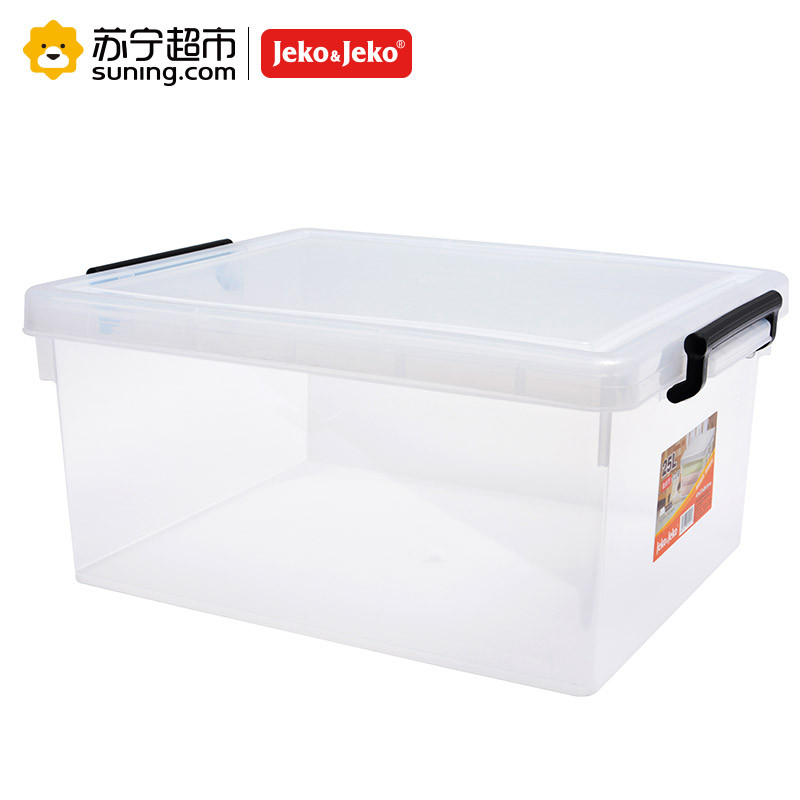 JEKO&JEKO 塑料加固加厚透明整理箱25L儿童衣服收纳箱玩具零食收纳盒卡式储物箱 SWB-5290