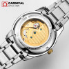 嘉年华Carnival手表正品男士全自动机械表 男表进口机芯防水休闲时尚潮流简约个性炫酷男表真皮大表盘品牌表8894 银黑表盘