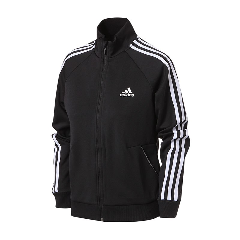 adidas阿迪达斯女子夹克外套2017年新款针织训练休闲运动服CF3671 L 黑色