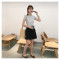 【新品首发】夏装新款韩版百搭坑条短袖T恤女修身显瘦纯色圆领短款打底衫上衣 均码优质 灰色