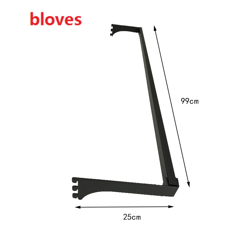 bloves-优品木质超市零食货架展示架双面多功能饰品展示柜货柜中岛陈列柜 黑色-99cm方管+25cm方管托
