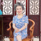 bw9新款奶奶夏装套装老人睡衣短袖两件套妈妈装中老年夏季绵绸休闲家居服 XL（90-110斤） 花色4
