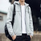 902新款男士外套2017新款春秋连帽夹克男韩版潮流帅气薄款运动休闲外衣男 L 蓝色