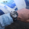 瑞士嘉年华Carnival 新款手表石英表 男士皮革带防水运动计时手表休闲时尚多功能个性男表大表盘创意指针腕表8816G 黑色