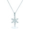 Tiffany & Co.蒂芙尼 25纯银雪花吊坠项链女士锁骨链蒂凡尼颈链情人节礼物 银白色 TGRP03012 40CM