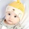 帽子春秋冬韩版婴儿帽子0-3-6-12个月宝宝胎帽幼儿帽男女童当季新品可爱卡通简约小清新多款多色可选 B款黄色单帽 0-12个月头围（40-46