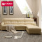 A家家具 沙发 真皮沙发 客厅家具美式头层牛皮沙发组合 多人位+贵妃位(米黄色)A家家具 沙发 真皮沙发 客厅家具美式 三人位+右贵妃位（浅灰色）