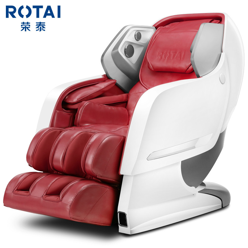 荣泰（ROTAI）按摩椅 RT8580 多功能太空舱零重力 语音操控 支持VR操控 专用皮质家用全自动按摩椅 酒红色