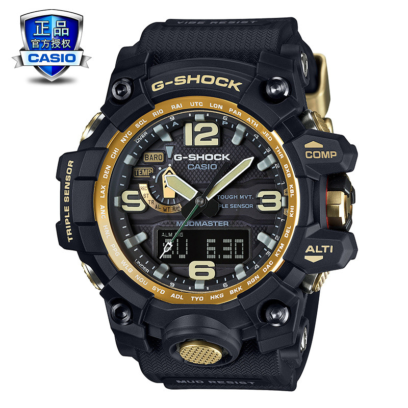 卡西欧G-SHOCK GA-110GB男士运动黑金防水运动手表