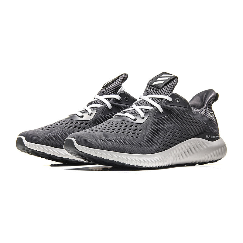 adidas阿迪达斯男子跑步鞋新款alphabounce小椰子运动鞋CQ1342 灰色CQ1342 40码