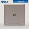 西蒙(simon)开关插座面板86型55系列香槟金电视插座N55111-56