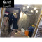 性感夜店女装夜场装舞蹈网络直播女主播上镜上衣短裤套装84黑色 S 默认颜色