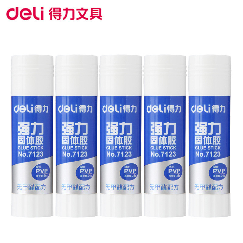 得力(deli)7123 36g固体胶12支/盒