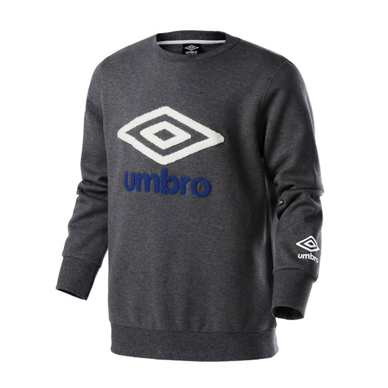 茵宝UMBRO2017新款男装运动休闲卫衣运动服UI173AP2433 XXL(成人） 麻花灰UI173AP2433-109