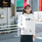 17秋泼墨太阳花标语连帽卫衣帽衫男女情侣 S【120斤以下】 神秘黑(现货)