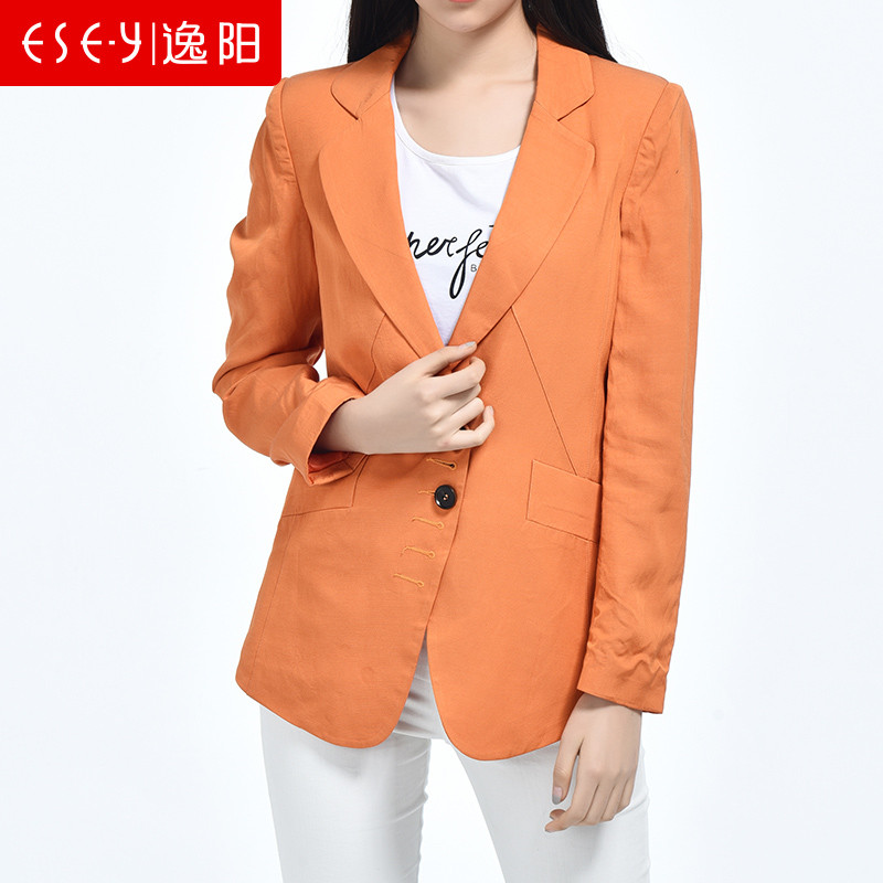 逸阳清修身显瘦外套西装上衣0151 XL 西瓜红