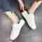 品牌女鞋新款系带蜜蜂刺绣平底防滑运动板鞋运动鞋学生韩版休闲平底板鞋子 绿色 40