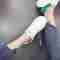 品牌女鞋新款系带蜜蜂刺绣平底防滑运动板鞋运动鞋学生韩版休闲平底板鞋子 绿色 40