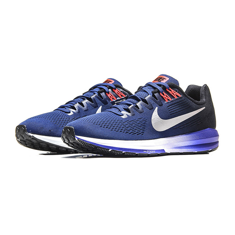 Nike耐克男鞋跑步鞋2017新款Air Zoom气垫减震透气运动鞋904695 蓝色 41码