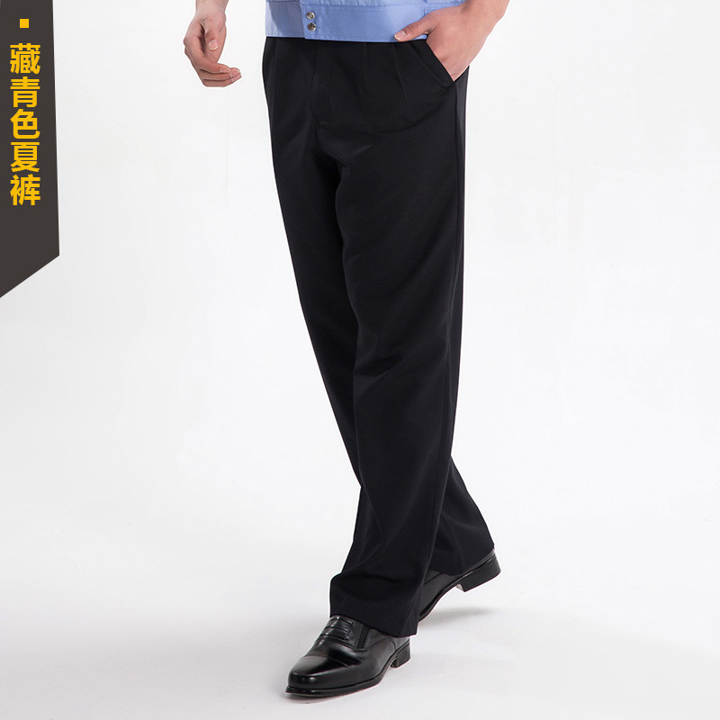 bw9新款保安服短袖衬衣保安衣服夏季套装半袖物业夏装工作制服长袖衬衫男 180 藏青色夏裤