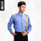 bw9新款保安服短袖衬衣保安衣服夏季套装半袖物业夏装工作制服长袖衬衫男 180 藏青色夏裤