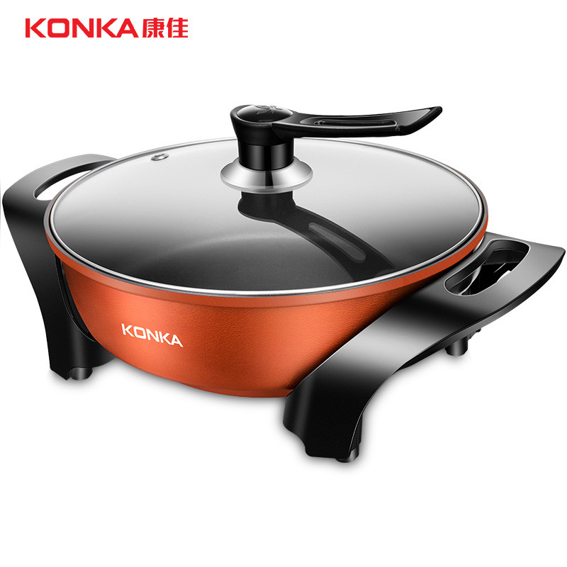 康佳（KONKA）KEP-5LR01 电火锅 家用多功能 进口涂层韩式电炒锅