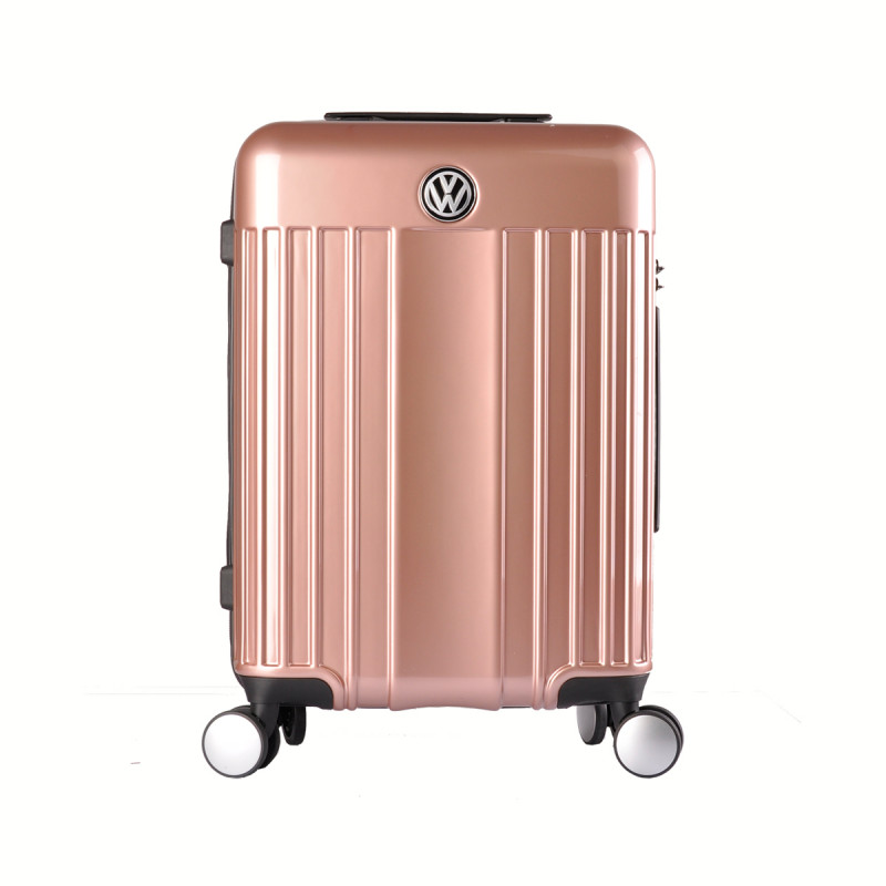 Volkswagen大众 圆标旗舰款拉链行李箱 0905 玫瑰金 24寸