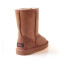 OZWEAR UGG OB002-II女鞋防泼水中筒雪地靴女鞋羊皮毛一体 栗色 40码