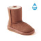 OZWEAR UGG OB007-II经典款防泼水短筒羊皮毛一体女雪地靴童鞋 栗色 31码