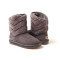 OZWEAR UGG OB185 秋冬季新款翻毛中筒羊毛雪地靴 灰色 38码