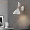 幕光城 欧式北欧简约客厅创意个性设计师壁灯客厅餐厅书房卧室壁灯7w DM8009-1B黑色