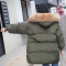 孕妇装冬装中长款孕妇棉衣大毛领羽绒服韩版棉服外套潮妈上衣 L XYL-9517黑色