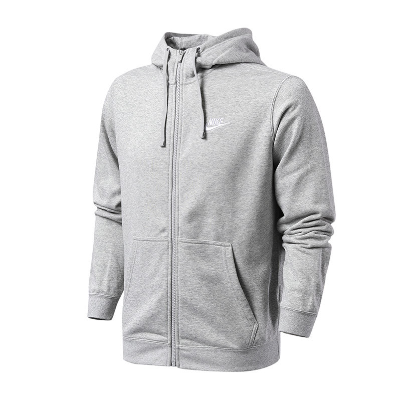 NIKE耐克男装夹克2017新款运动休闲针织保暖连帽运动服外套804392 XXL 灰色
