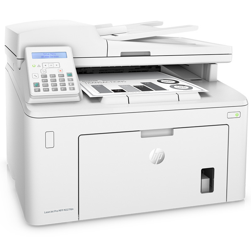 惠普/HP LaserJet Pro MFP M227fdn A4黑白激光多功能一体机打印复印一体机 打印复印扫描传真机