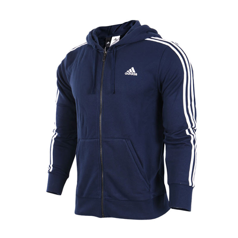 阿迪达斯adidas2017透气保暖运动服针织连帽夹克外套-S98787 XL S98787