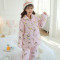 茵珠麗YinZhuli 冬天坐月子三层加厚棉袄长袖月子服家居服 冬季法兰绒夹棉孕妇服保暖喂奶衣睡衣套装6923 XL 图色