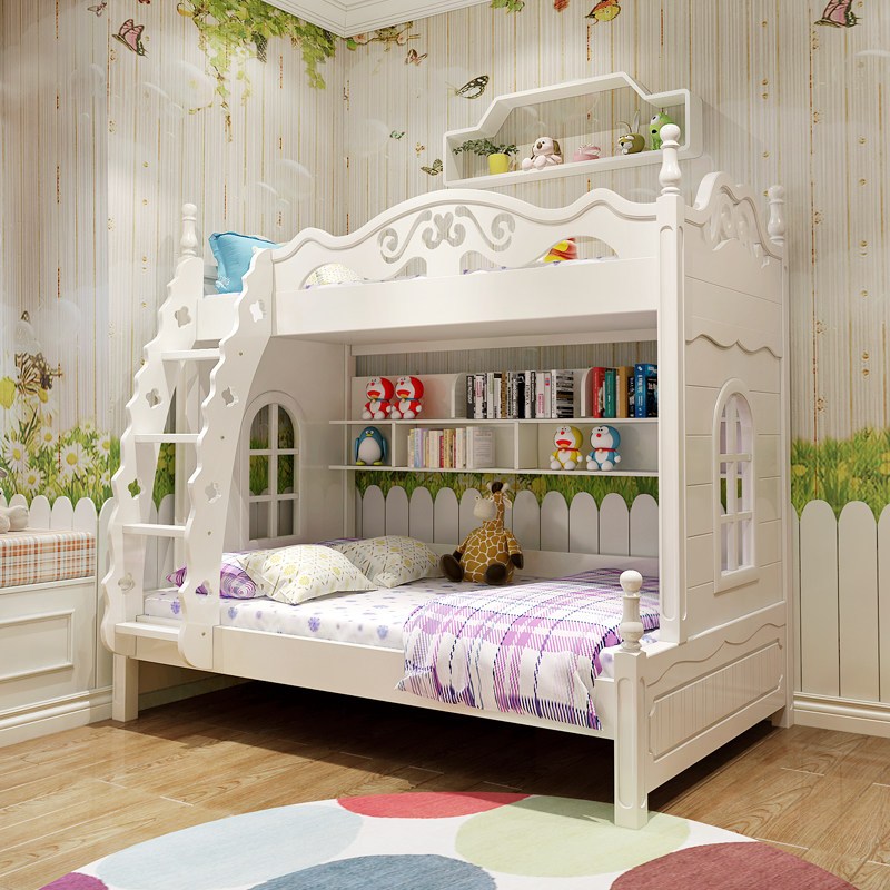 莱柯檑 床 高低床儿童床上下床男女孩公主床双层床子母床上下铺 1.