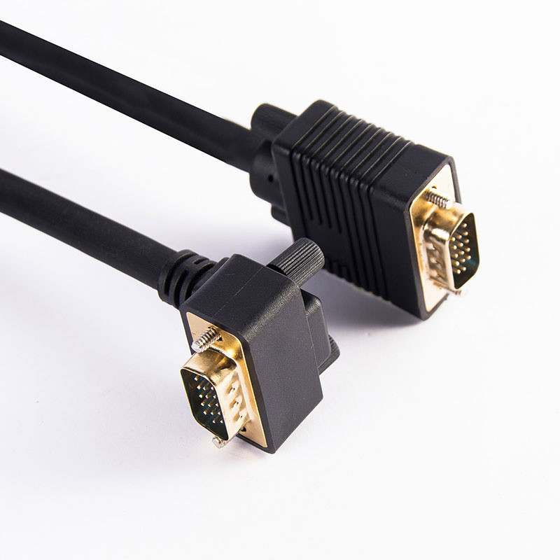 电脑显示器vga线 3 9 黑色弯头 15米