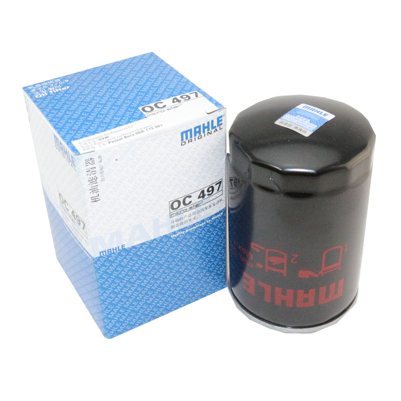 马勒(MAHLE)机油滤清器OC497高尔夫4,宝来,途安,速腾双阀
