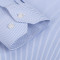 2017男士长袖条纹商务衬衫休闲职业工装衬衣免烫 42/3XL 蓝K8-6