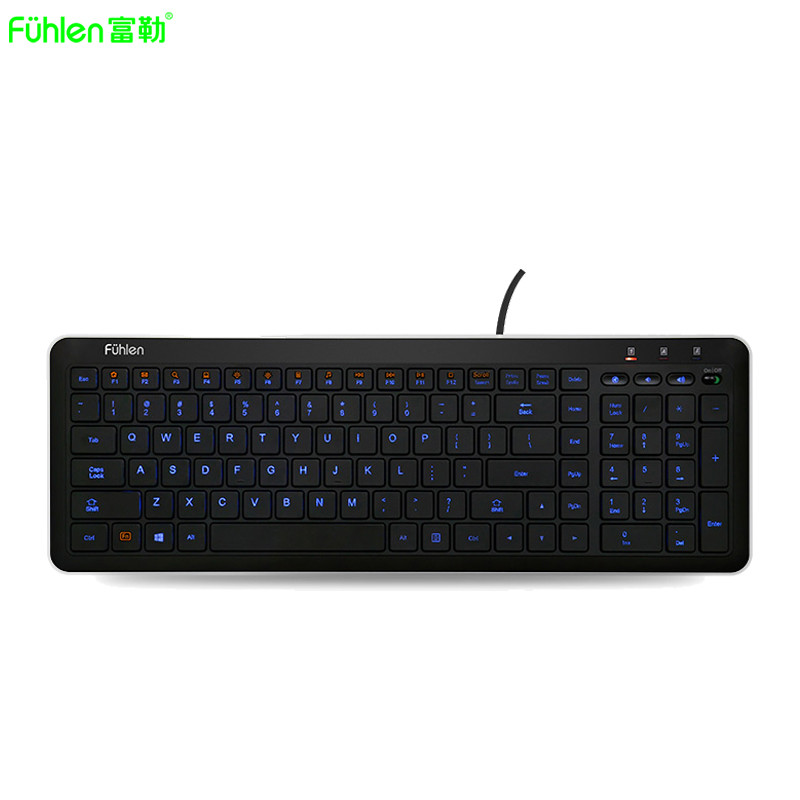 富勒（Fuhlen）L460黑色有线键盘