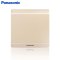 Panasonic松下开关插座铭悦香槟金5孔二三插五孔86型墙壁电源家用插座面板WZD122/501/622 插座 一开五孔插座