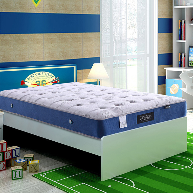 珀兰儿童床垫 1.2米1.5m1.8m床 天然环保棕床垫 学生定做 蓝色款18cm厚：1.2m*2.0m